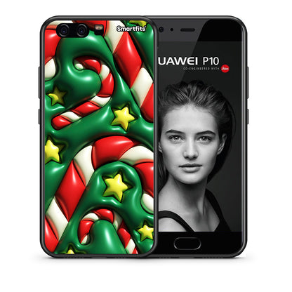 Θήκη Huawei P10 Lite Christmas Bubbles από τη Smartfits με σχέδιο στο πίσω μέρος και μαύρο περίβλημα | Huawei P10 Lite Christmas Bubbles case with colorful back and black bezels