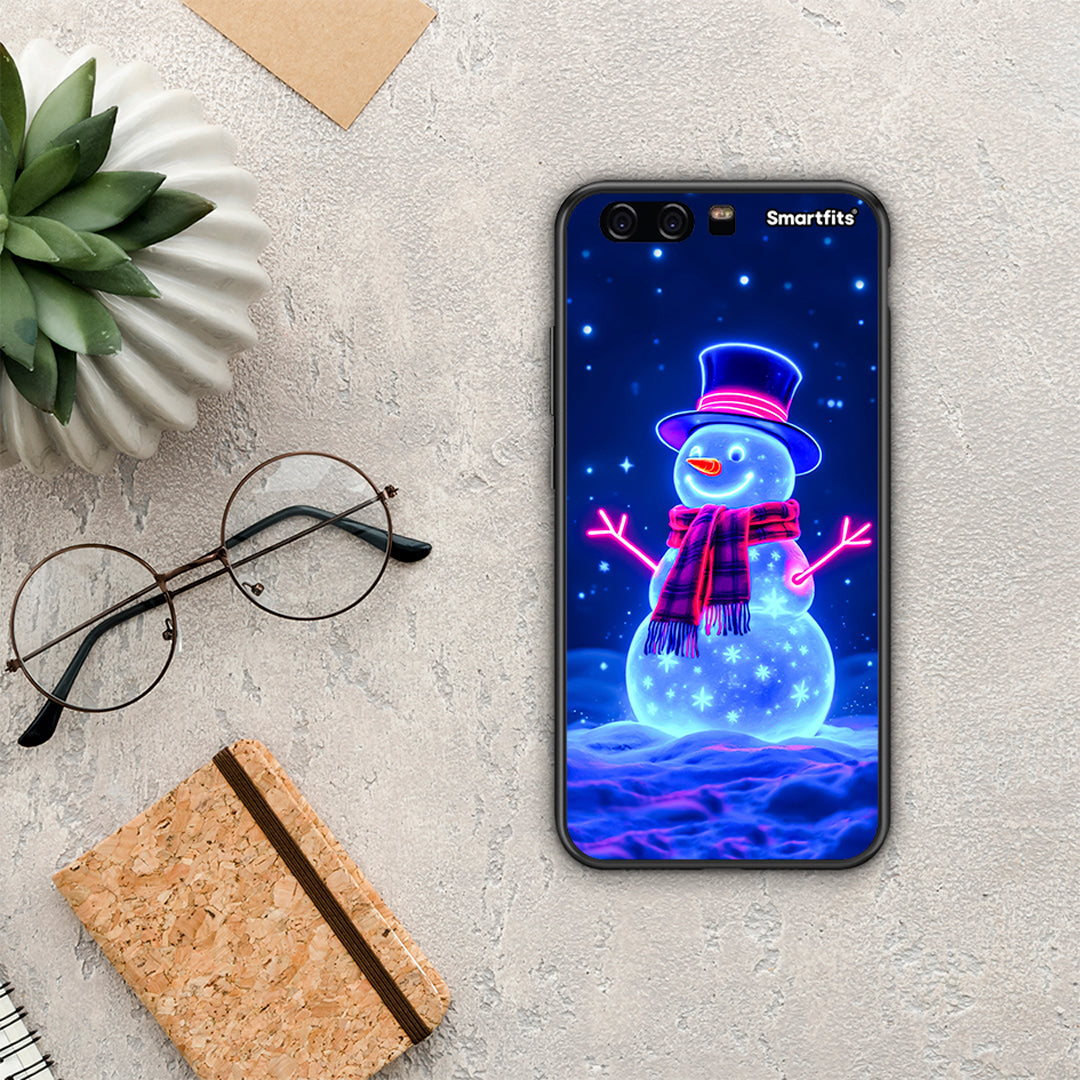 Christmas Neon Snowman - Huawei P10 θήκη