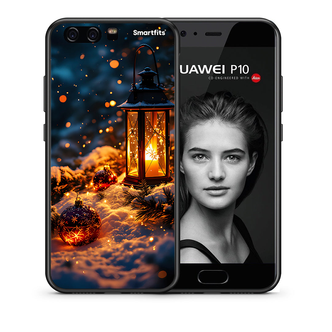 Θήκη Huawei P10 Christmas Ornaments από τη Smartfits με σχέδιο στο πίσω μέρος και μαύρο περίβλημα | Huawei P10 Christmas Ornaments case with colorful back and black bezels