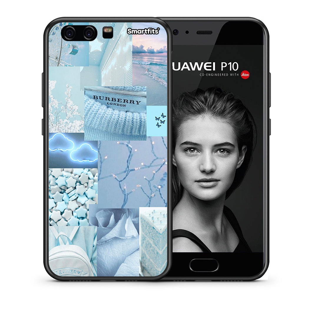 Θήκη Huawei P10 Ciel Aesthetic Collage από τη Smartfits με σχέδιο στο πίσω μέρος και μαύρο περίβλημα | Huawei P10 Ciel Aesthetic Collage case with colorful back and black bezels