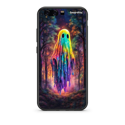 huawei p10 Halloween Ghost θήκη από τη Smartfits με σχέδιο στο πίσω μέρος και μαύρο περίβλημα | Smartphone case with colorful back and black bezels by Smartfits