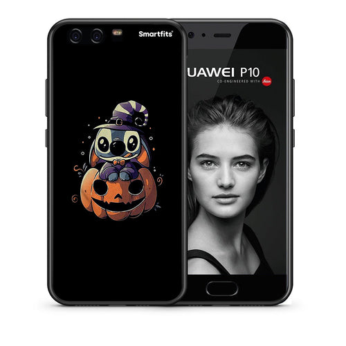 Θήκη Huawei P10 Halloween Stitch από τη Smartfits με σχέδιο στο πίσω μέρος και μαύρο περίβλημα | Huawei P10 Halloween Stitch case with colorful back and black bezels
