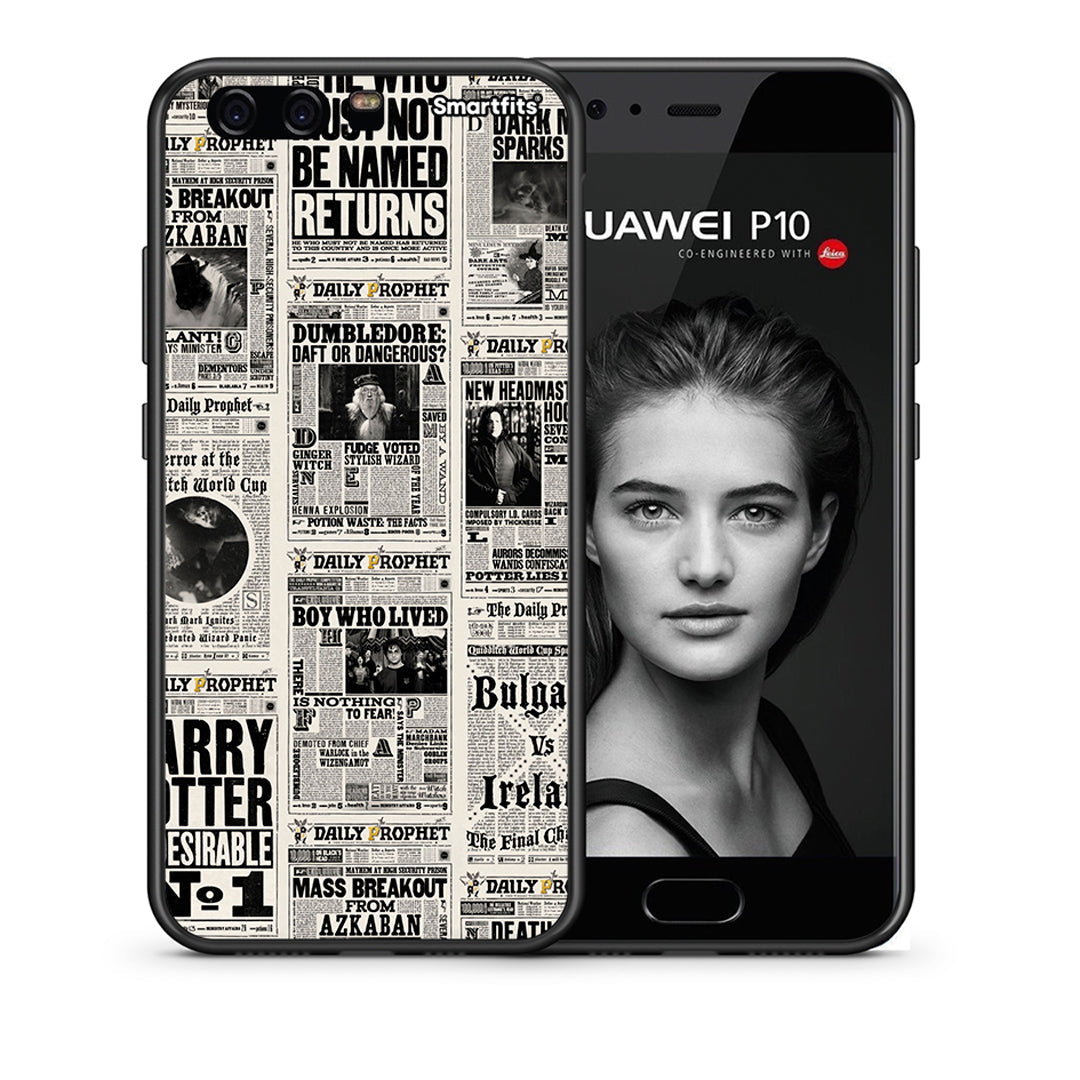 Θήκη Huawei P10 Harry Paper από τη Smartfits με σχέδιο στο πίσω μέρος και μαύρο περίβλημα | Huawei P10 Harry Paper case with colorful back and black bezels