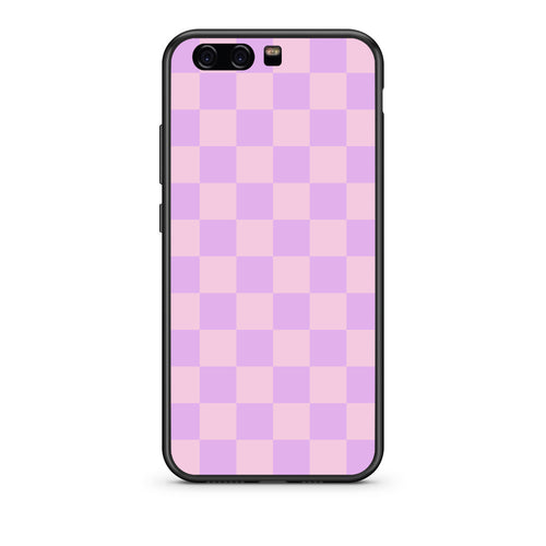 Θήκη Huawei P10 Lavender and Pink Checkerboard από τη Smartfits με σχέδιο στο πίσω μέρος και μαύρο περίβλημα | Huawei P10 Lavender and Pink Checkerboard case with colorful back and black bezels