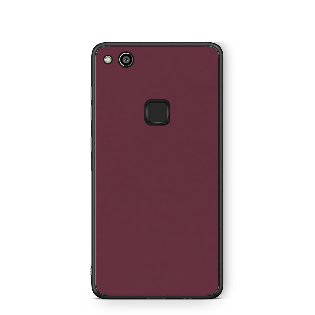 Θήκη Huawei P10 Lite Muted Burgundy από τη Smartfits με σχέδιο στο πίσω μέρος και μαύρο περίβλημα | Huawei P10 Lite Muted Burgundy case with colorful back and black bezels