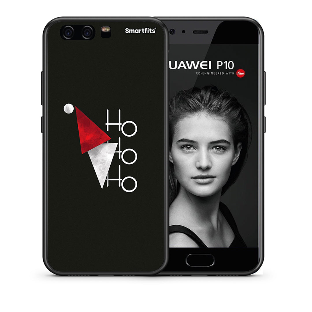 Θήκη Huawei P10 Lite Minimal Christmas από τη Smartfits με σχέδιο στο πίσω μέρος και μαύρο περίβλημα | Huawei P10 Lite Minimal Christmas case with colorful back and black bezels