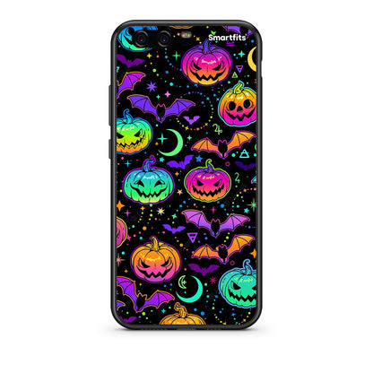 Huawei P10 Lite Neon Halloween θήκη από τη Smartfits με σχέδιο στο πίσω μέρος και μαύρο περίβλημα | Smartphone case with colorful back and black bezels by Smartfits