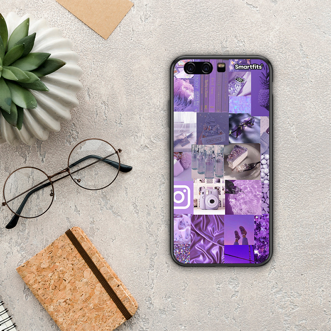 Purple Aesthetic Collage - Huawei P10 Lite θήκη