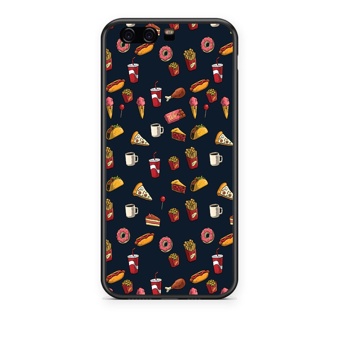 Θήκη Huawei P10 Random Hungry από τη Smartfits με σχέδιο στο πίσω μέρος και μαύρο περίβλημα | Huawei P10 Random Hungry case with colorful back and black bezels