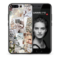 Thumbnail for Θήκη Huawei P10 White Christmas από τη Smartfits με σχέδιο στο πίσω μέρος και μαύρο περίβλημα | Huawei P10 White Christmas case with colorful back and black bezels