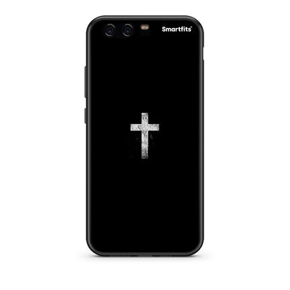 huawei p10 White Cross θήκη από τη Smartfits με σχέδιο στο πίσω μέρος και μαύρο περίβλημα | Smartphone case with colorful back and black bezels by Smartfits