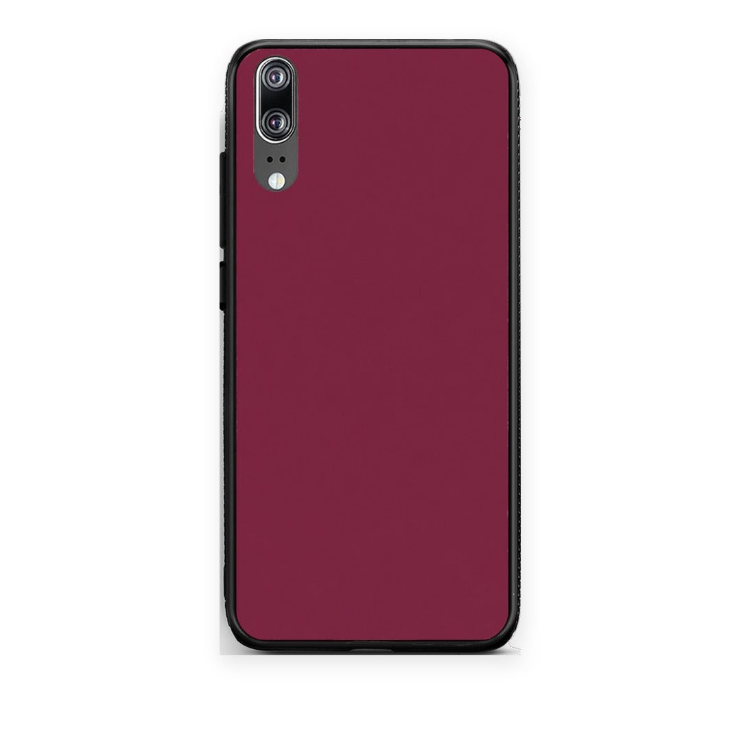Θήκη Huawei P20 Burgundy από τη Smartfits με σχέδιο στο πίσω μέρος και μαύρο περίβλημα | Huawei P20 Burgundy case with colorful back and black bezels