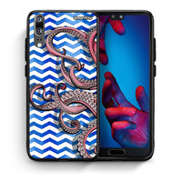 Thumbnail for Θήκη Huawei P20 Chevron Devilfish από τη Smartfits με σχέδιο στο πίσω μέρος και μαύρο περίβλημα | Huawei P20 Chevron Devilfish case with colorful back and black bezels