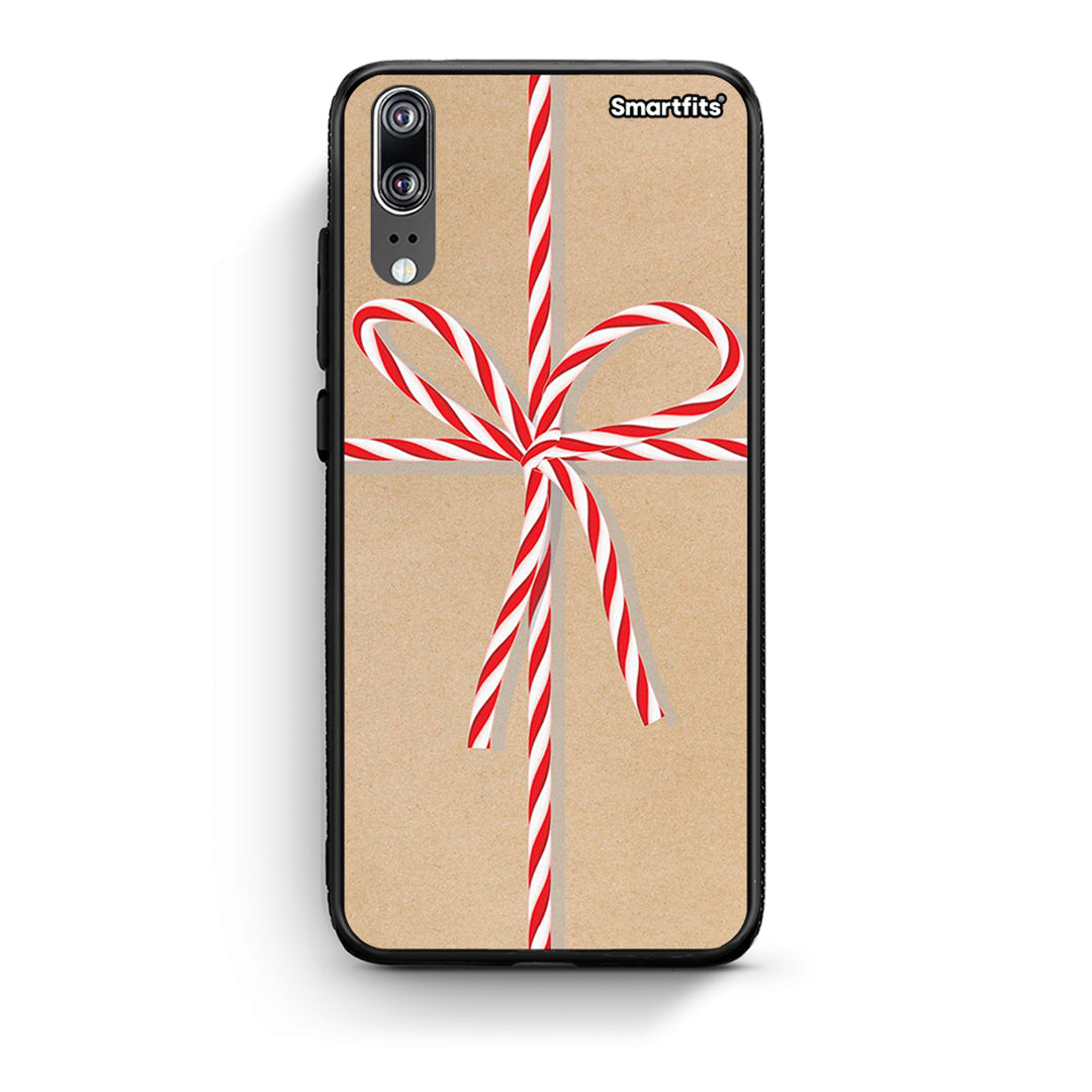 Huawei P20 Christmas Gift θήκη από τη Smartfits με σχέδιο στο πίσω μέρος και μαύρο περίβλημα | Smartphone case with colorful back and black bezels by Smartfits