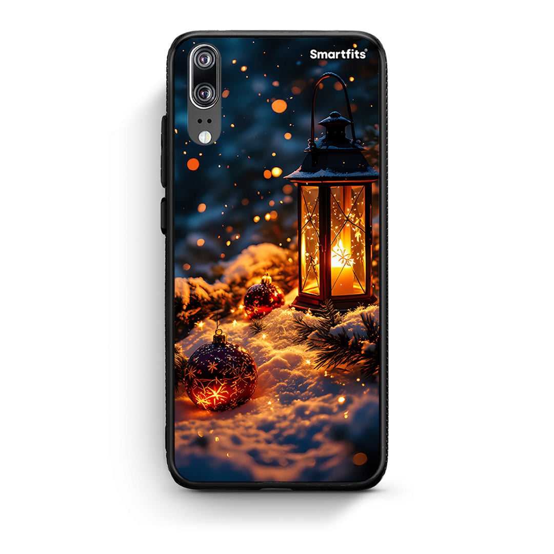 Huawei P20 Christmas Ornaments θήκη από τη Smartfits με σχέδιο στο πίσω μέρος και μαύρο περίβλημα | Smartphone case with colorful back and black bezels by Smartfits