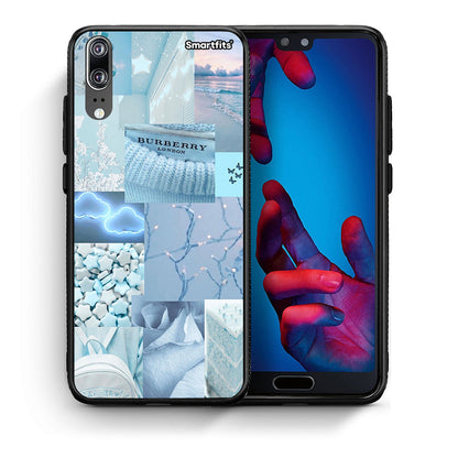 Θήκη Huawei P20 Ciel Aesthetic Collage από τη Smartfits με σχέδιο στο πίσω μέρος και μαύρο περίβλημα | Huawei P20 Ciel Aesthetic Collage case with colorful back and black bezels