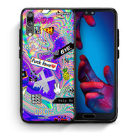 Thumbnail for Θήκη Huawei P20 Game Over από τη Smartfits με σχέδιο στο πίσω μέρος και μαύρο περίβλημα | Huawei P20 Game Over case with colorful back and black bezels