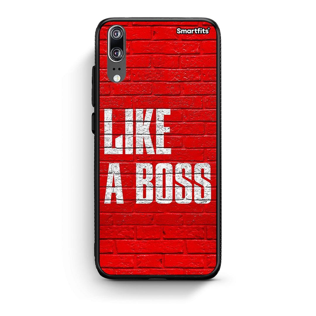 Huawei P20 Like A Boss θήκη από τη Smartfits με σχέδιο στο πίσω μέρος και μαύρο περίβλημα | Smartphone case with colorful back and black bezels by Smartfits