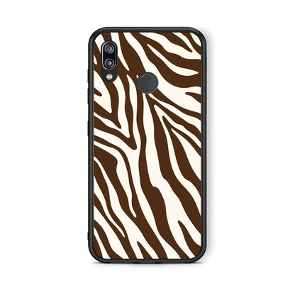 Θήκη Huawei P20 Lite Brown and Cream Zebra Stripes από τη Smartfits με σχέδιο στο πίσω μέρος και μαύρο περίβλημα | Huawei P20 Lite Brown and Cream Zebra Stripes case with colorful back and black bezels