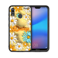 Thumbnail for Θήκη Huawei P20 Lite Bubble Daisies από τη Smartfits με σχέδιο στο πίσω μέρος και μαύρο περίβλημα | Huawei P20 Lite Bubble Daisies case with colorful back and black bezels