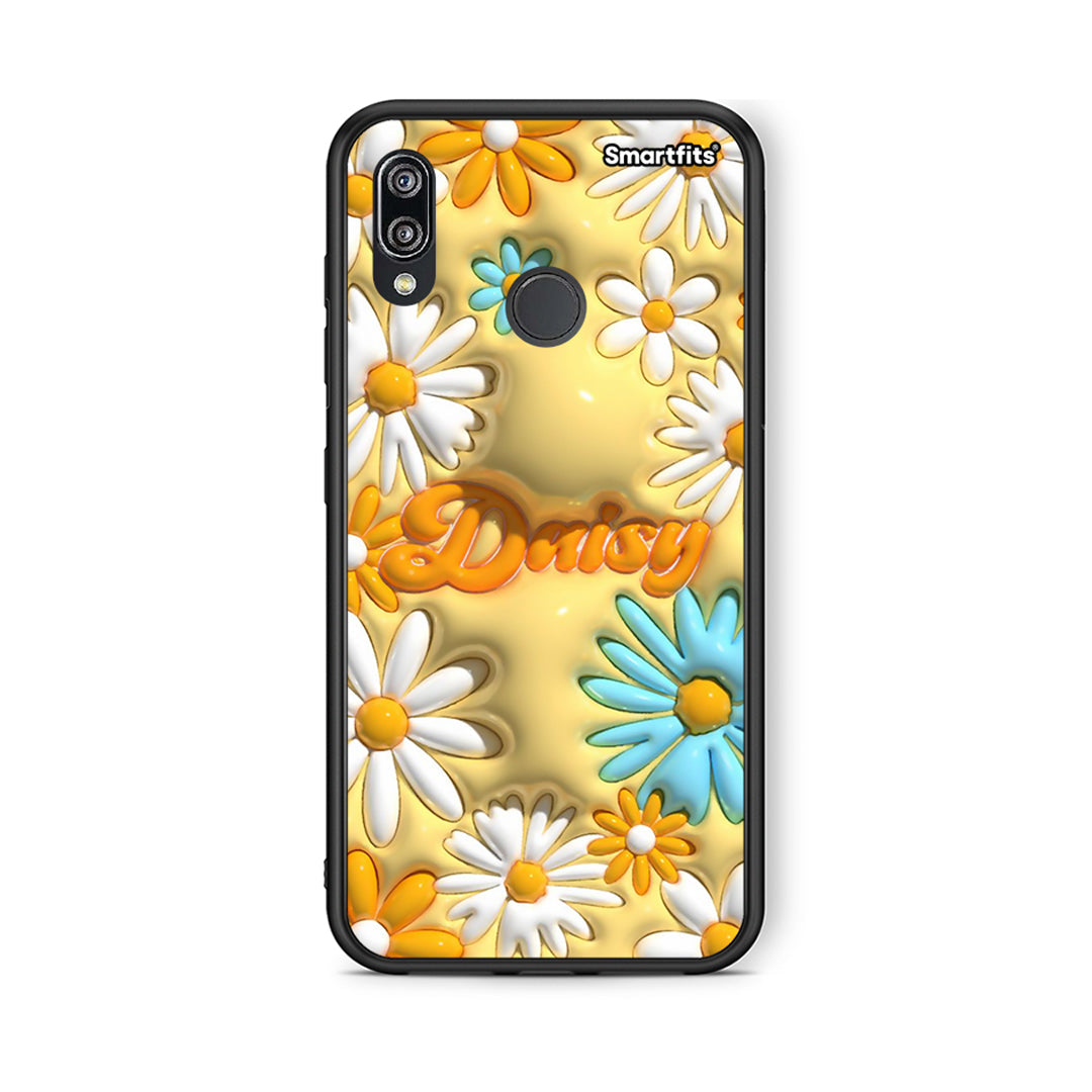 Huawei P20 Lite Bubble Daisies θήκη από τη Smartfits με σχέδιο στο πίσω μέρος και μαύρο περίβλημα | Smartphone case with colorful back and black bezels by Smartfits