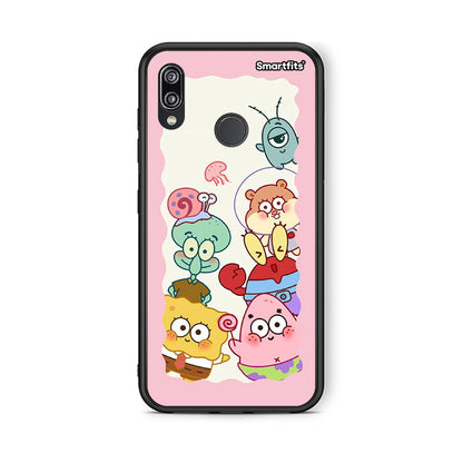 Huawei P20 Lite Cute Companion θήκη από τη Smartfits με σχέδιο στο πίσω μέρος και μαύρο περίβλημα | Smartphone case with colorful back and black bezels by Smartfits