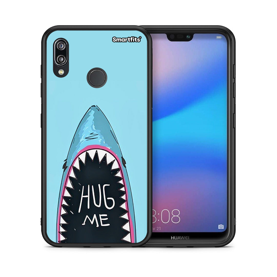 Θήκη Huawei P20 Lite Hug Me από τη Smartfits με σχέδιο στο πίσω μέρος και μαύρο περίβλημα | Huawei P20 Lite Hug Me case with colorful back and black bezels