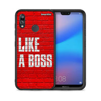 Thumbnail for Θήκη Huawei P20 Lite Like A Boss από τη Smartfits με σχέδιο στο πίσω μέρος και μαύρο περίβλημα | Huawei P20 Lite Like A Boss case with colorful back and black bezels