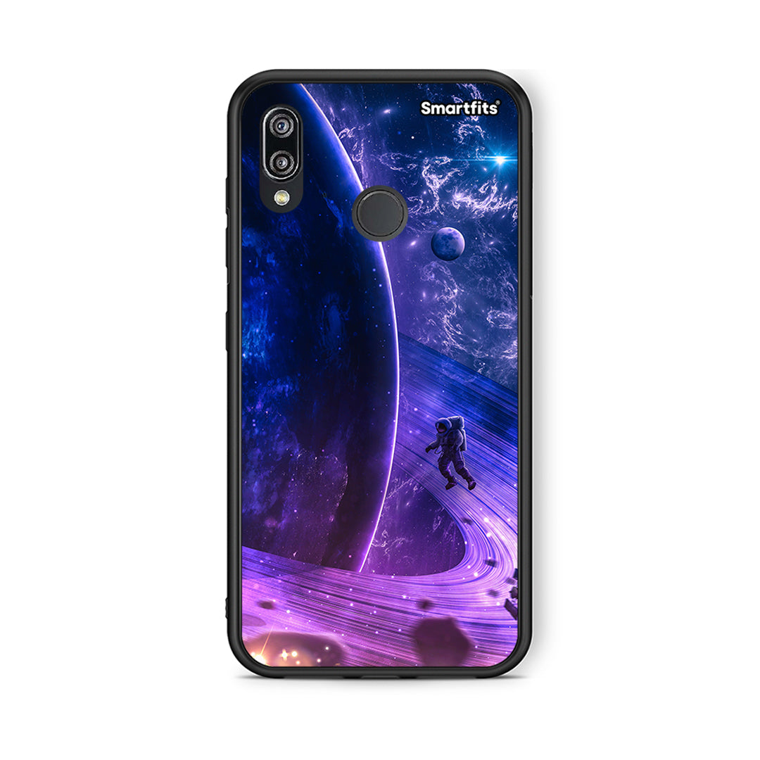 Huawei P20 Lite Lost Astronaut θήκη από τη Smartfits με σχέδιο στο πίσω μέρος και μαύρο περίβλημα | Smartphone case with colorful back and black bezels by Smartfits