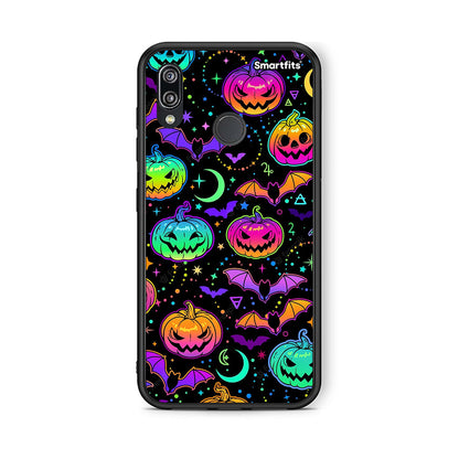 Huawei P20 Lite Neon Halloween θήκη από τη Smartfits με σχέδιο στο πίσω μέρος και μαύρο περίβλημα | Smartphone case with colorful back and black bezels by Smartfits