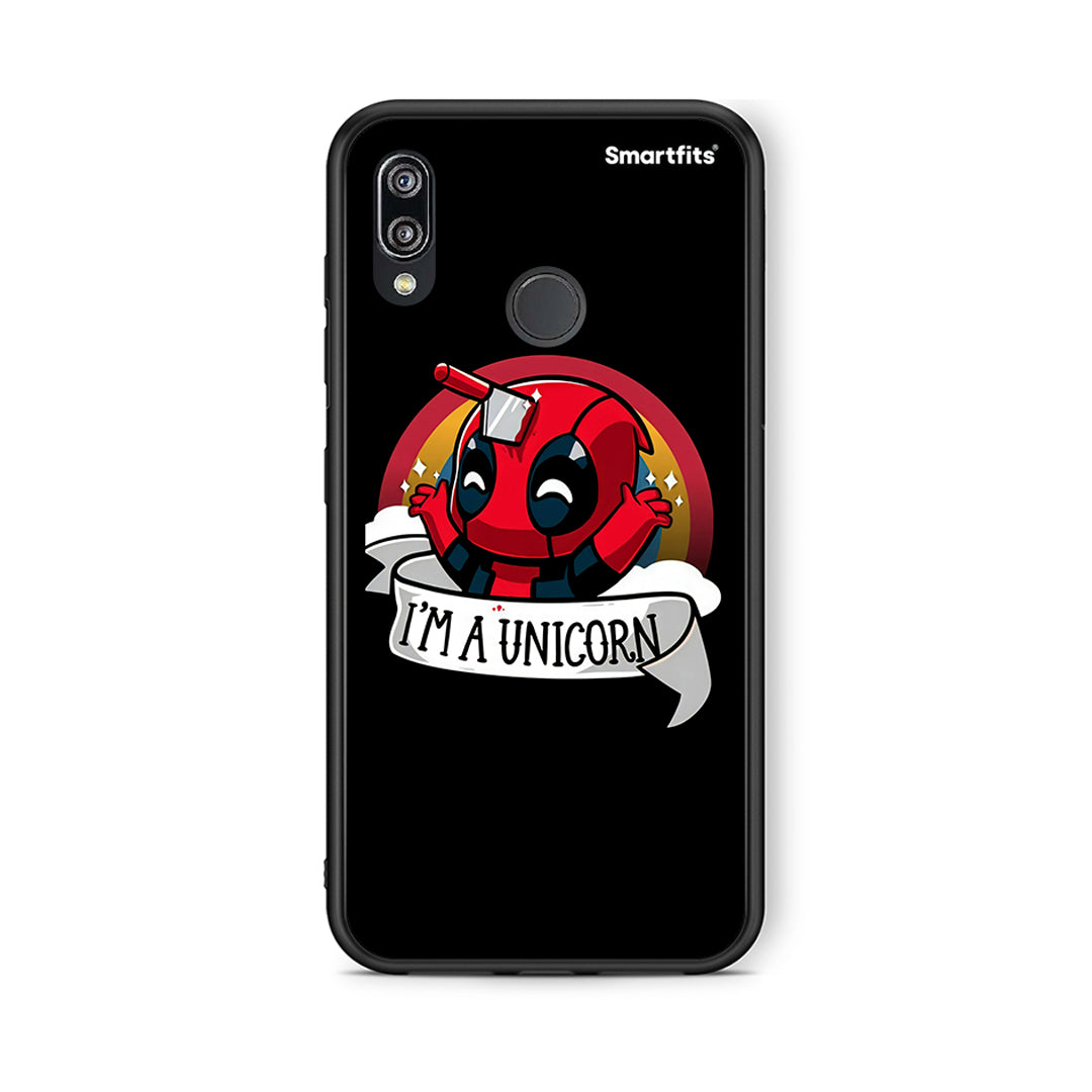 Huawei P20 Lite Unicorn Deadpool θήκη από τη Smartfits με σχέδιο στο πίσω μέρος και μαύρο περίβλημα | Smartphone case with colorful back and black bezels by Smartfits