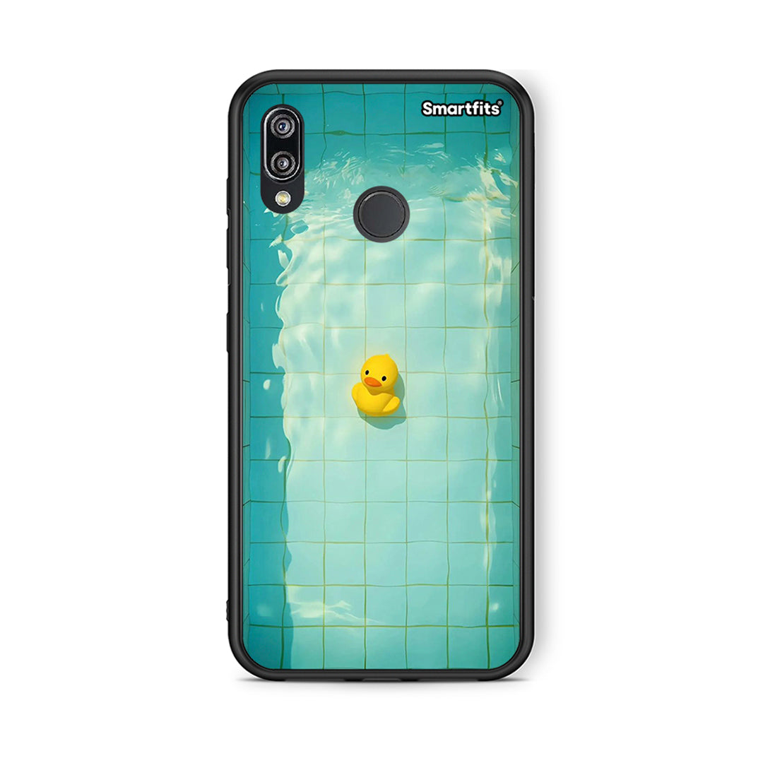 Huawei P20 Lite Yellow Duck θήκη από τη Smartfits με σχέδιο στο πίσω μέρος και μαύρο περίβλημα | Smartphone case with colorful back and black bezels by Smartfits