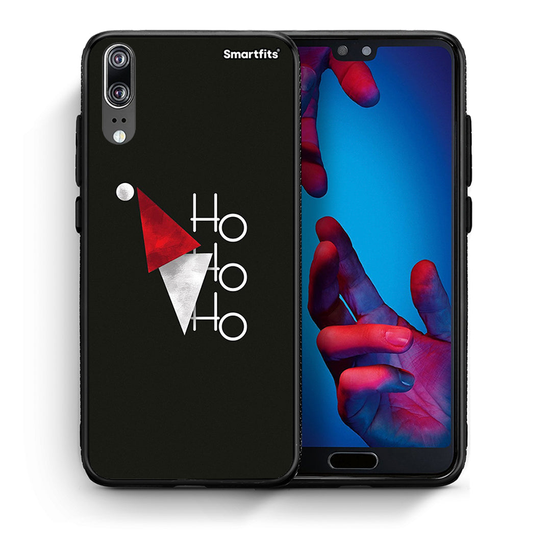 Θήκη Huawei P20 Minimal Christmas από τη Smartfits με σχέδιο στο πίσω μέρος και μαύρο περίβλημα | Huawei P20 Minimal Christmas case with colorful back and black bezels