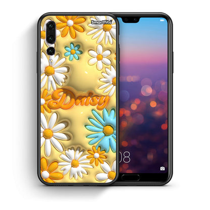 Θήκη Huawei P20 Pro Bubble Daisies από τη Smartfits με σχέδιο στο πίσω μέρος και μαύρο περίβλημα | Huawei P20 Pro Bubble Daisies case with colorful back and black bezels