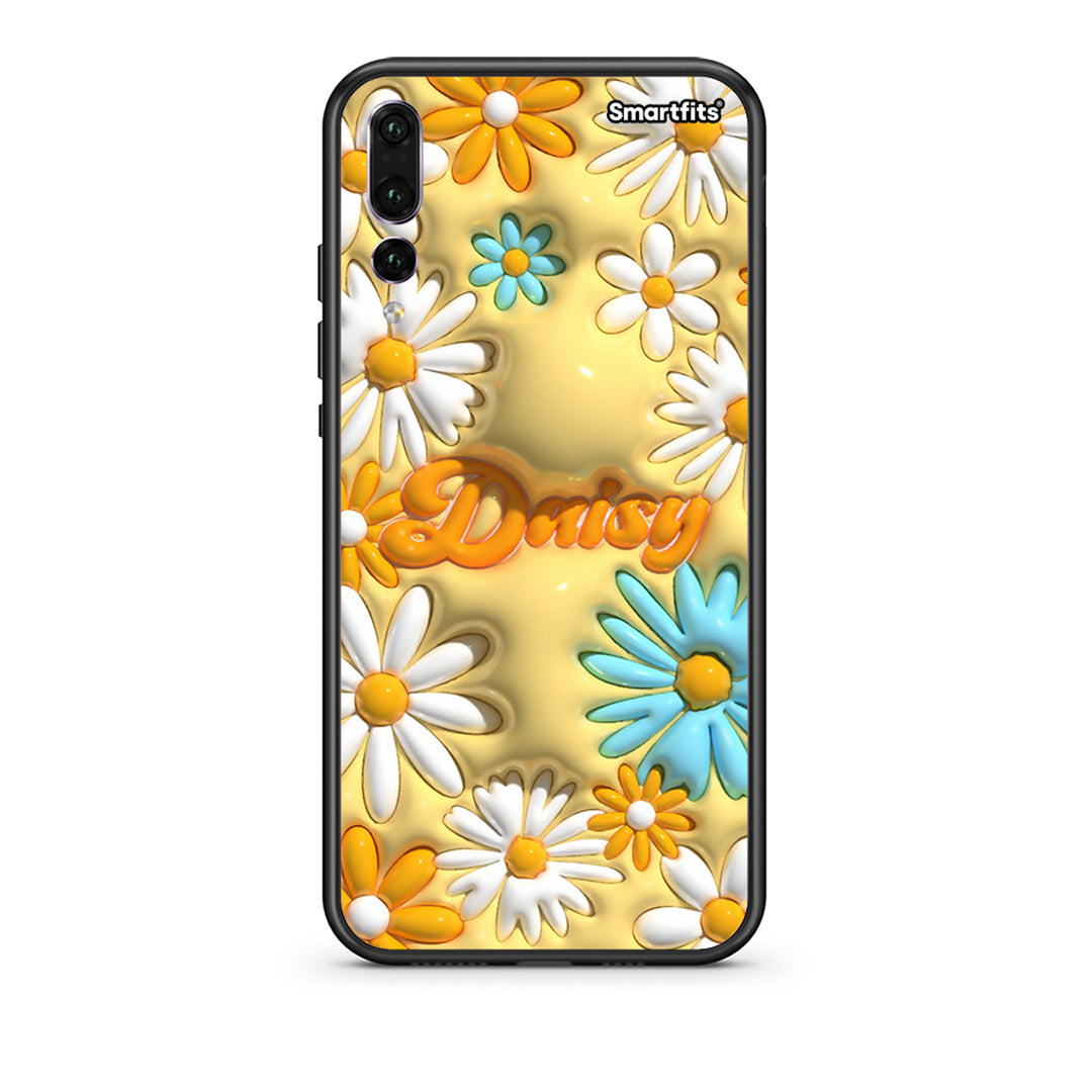 huawei p20 pro Bubble Daisies θήκη από τη Smartfits με σχέδιο στο πίσω μέρος και μαύρο περίβλημα | Smartphone case with colorful back and black bezels by Smartfits