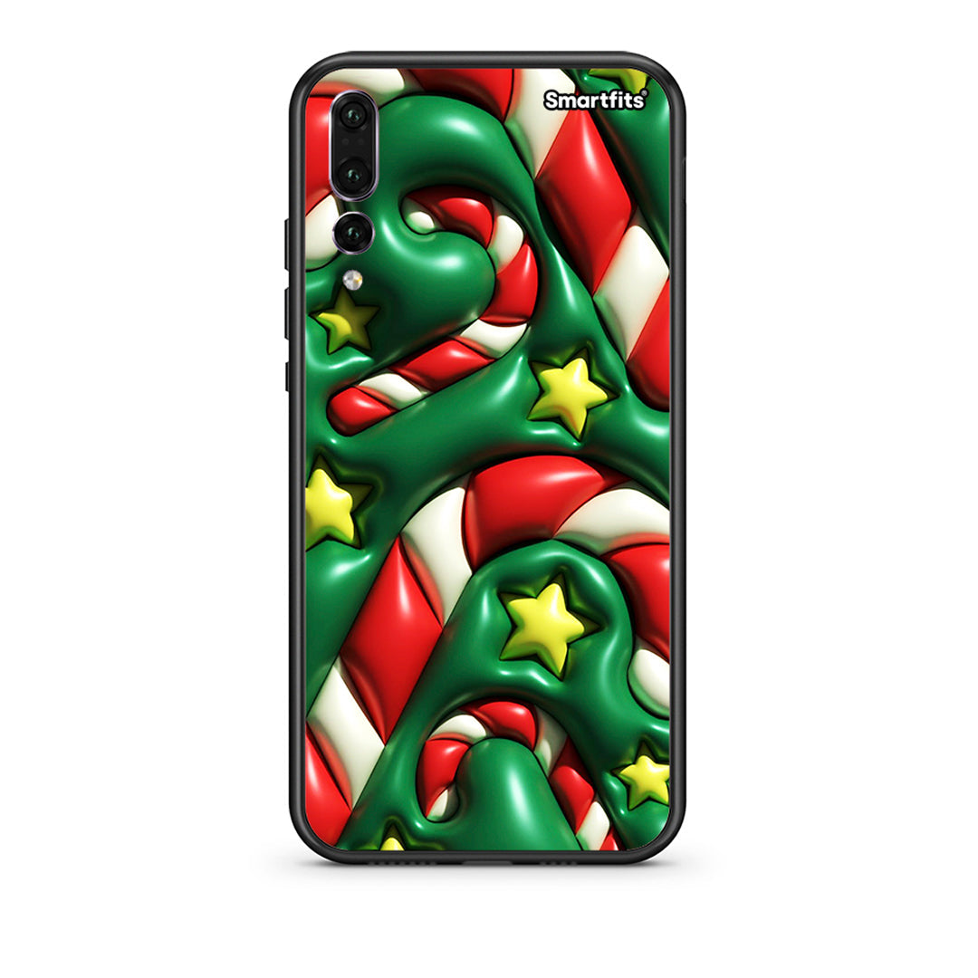 huawei p20 pro Christmas Bubbles θήκη από τη Smartfits με σχέδιο στο πίσω μέρος και μαύρο περίβλημα | Smartphone case with colorful back and black bezels by Smartfits