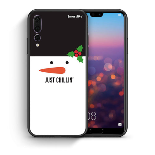 Θήκη Huawei P20 Pro Christmas Chillin από τη Smartfits με σχέδιο στο πίσω μέρος και μαύρο περίβλημα | Huawei P20 Pro Christmas Chillin case with colorful back and black bezels