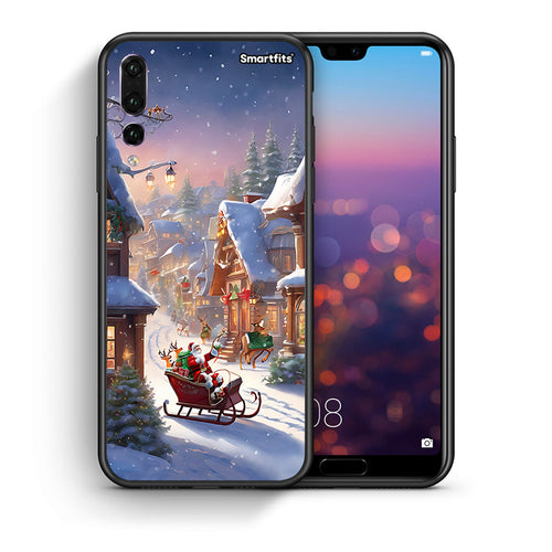 Θήκη Huawei P20 Pro Christmas Snow από τη Smartfits με σχέδιο στο πίσω μέρος και μαύρο περίβλημα | Huawei P20 Pro Christmas Snow case with colorful back and black bezels