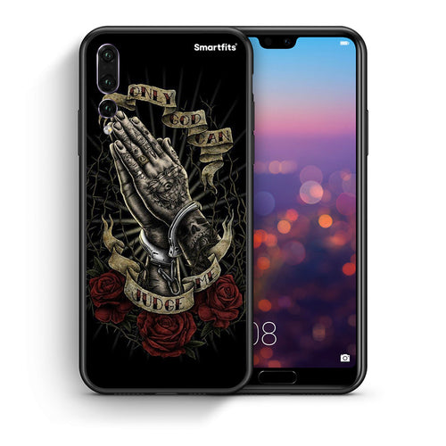 Θήκη Huawei P20 Pro Judge By God από τη Smartfits με σχέδιο στο πίσω μέρος και μαύρο περίβλημα | Huawei P20 Pro Judge By God case with colorful back and black bezels
