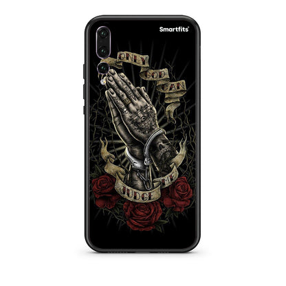 huawei p20 pro Judge By God θήκη από τη Smartfits με σχέδιο στο πίσω μέρος και μαύρο περίβλημα | Smartphone case with colorful back and black bezels by Smartfits