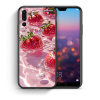 Thumbnail for Θήκη Huawei P20 Pro Juicy Strawberries από τη Smartfits με σχέδιο στο πίσω μέρος και μαύρο περίβλημα | Huawei P20 Pro Juicy Strawberries case with colorful back and black bezels