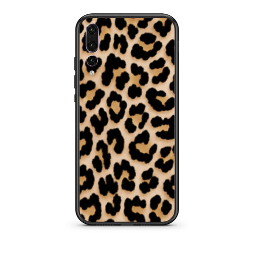 Θήκη Huawei P20 Pro Leopard Print Tan Small από τη Smartfits με σχέδιο στο πίσω μέρος και μαύρο περίβλημα | Huawei P20 Pro Leopard Print Tan Small case with colorful back and black bezels