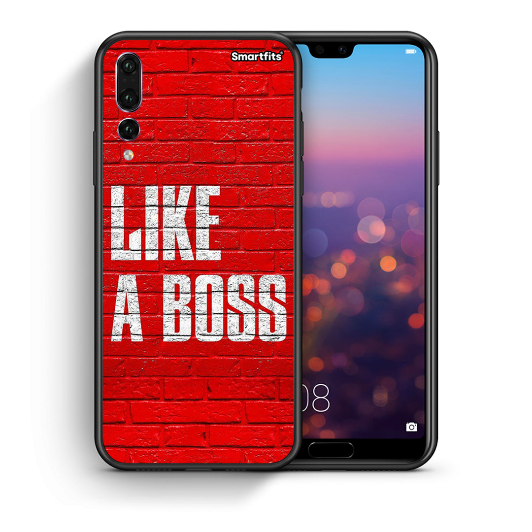 Θήκη Huawei P20 Pro Like A Boss από τη Smartfits με σχέδιο στο πίσω μέρος και μαύρο περίβλημα | Huawei P20 Pro Like A Boss case with colorful back and black bezels