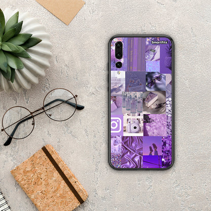Purple Aesthetic Collage - Huawei P20 Pro θήκη