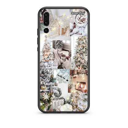 huawei p20 pro White Christmas θήκη από τη Smartfits με σχέδιο στο πίσω μέρος και μαύρο περίβλημα | Smartphone case with colorful back and black bezels by Smartfits