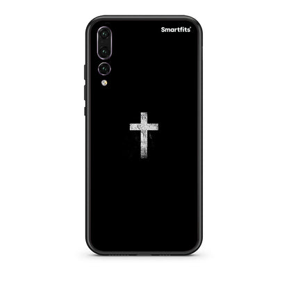 huawei p20 pro White Cross θήκη από τη Smartfits με σχέδιο στο πίσω μέρος και μαύρο περίβλημα | Smartphone case with colorful back and black bezels by Smartfits
