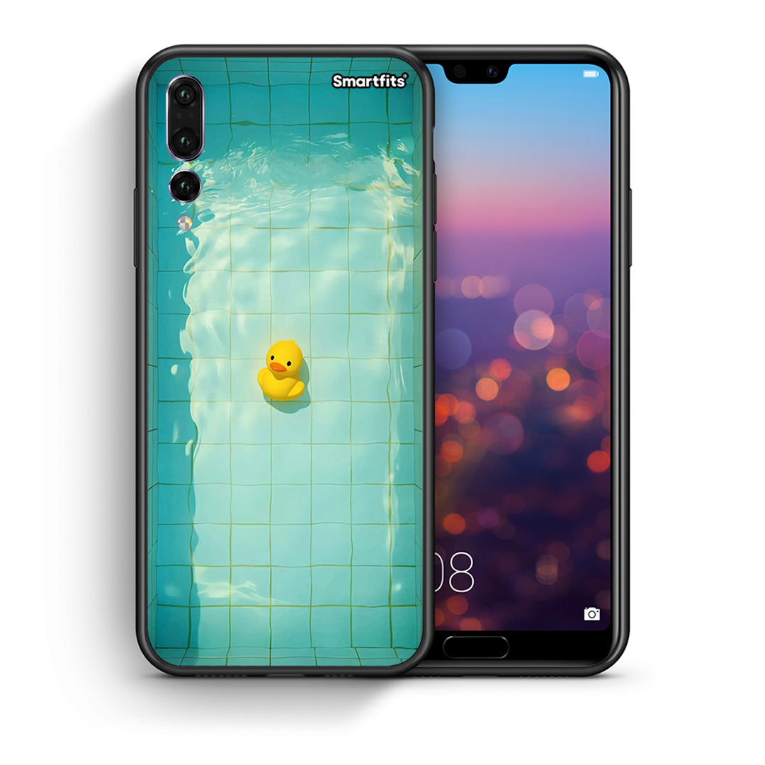 Θήκη Huawei P20 Pro Yellow Duck από τη Smartfits με σχέδιο στο πίσω μέρος και μαύρο περίβλημα | Huawei P20 Pro Yellow Duck case with colorful back and black bezels