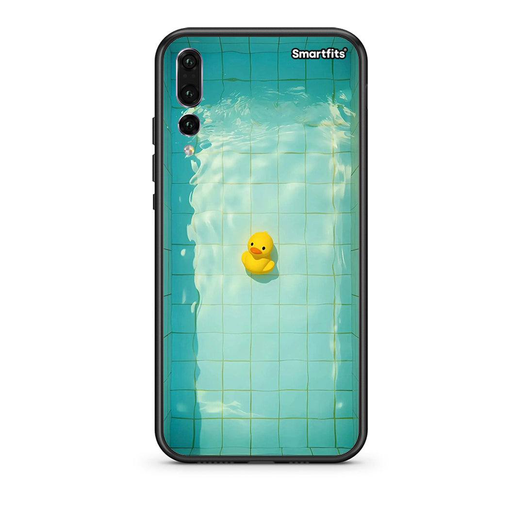 huawei p20 pro Yellow Duck θήκη από τη Smartfits με σχέδιο στο πίσω μέρος και μαύρο περίβλημα | Smartphone case with colorful back and black bezels by Smartfits