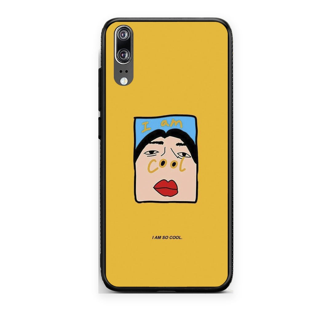 Θήκη Huawei P20 So Cool από τη Smartfits με σχέδιο στο πίσω μέρος και μαύρο περίβλημα | Huawei P20 So Cool case with colorful back and black bezels