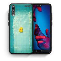 Thumbnail for Θήκη Huawei P20 Yellow Duck από τη Smartfits με σχέδιο στο πίσω μέρος και μαύρο περίβλημα | Huawei P20 Yellow Duck case with colorful back and black bezels